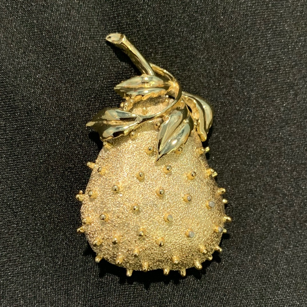 Golden Pear Brooch